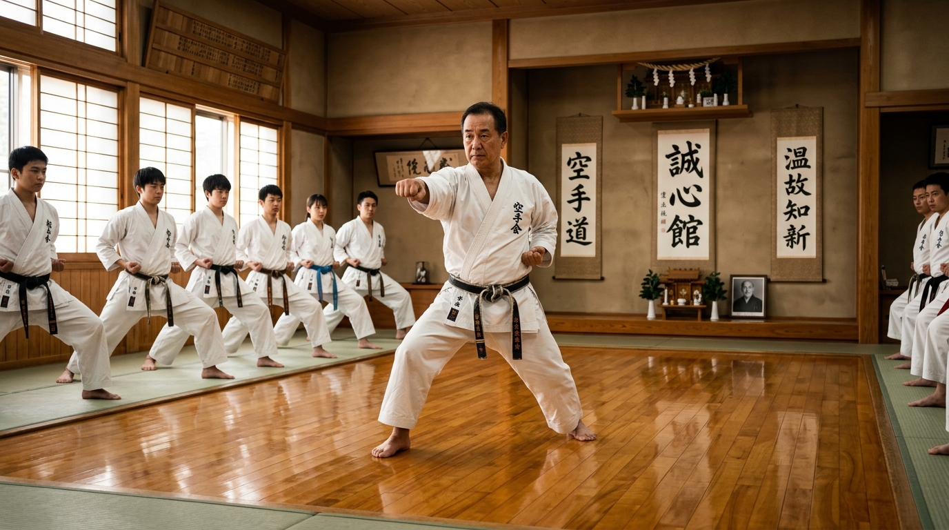 Karate Dojo training at Budofy martial arts academy